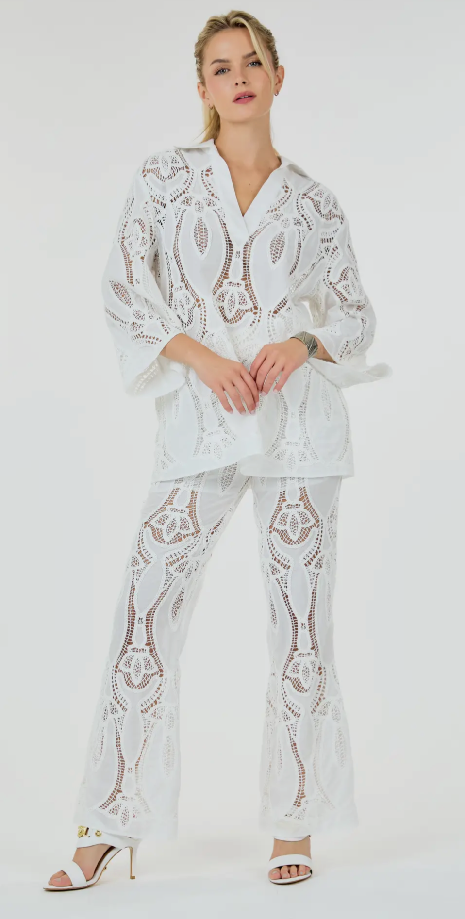Mode Sense Lace Pant Set