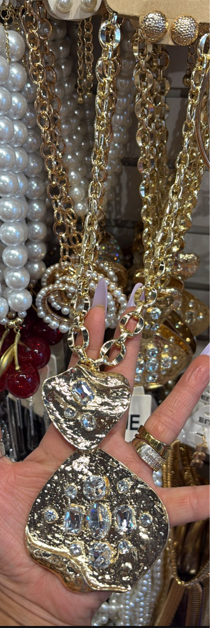 Bugatti Gold Stone Statement Necklace