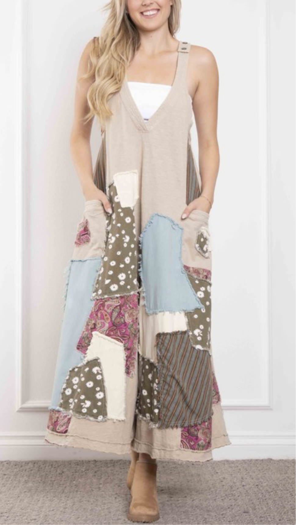 Mary Jane Patchwork Jumpsuit