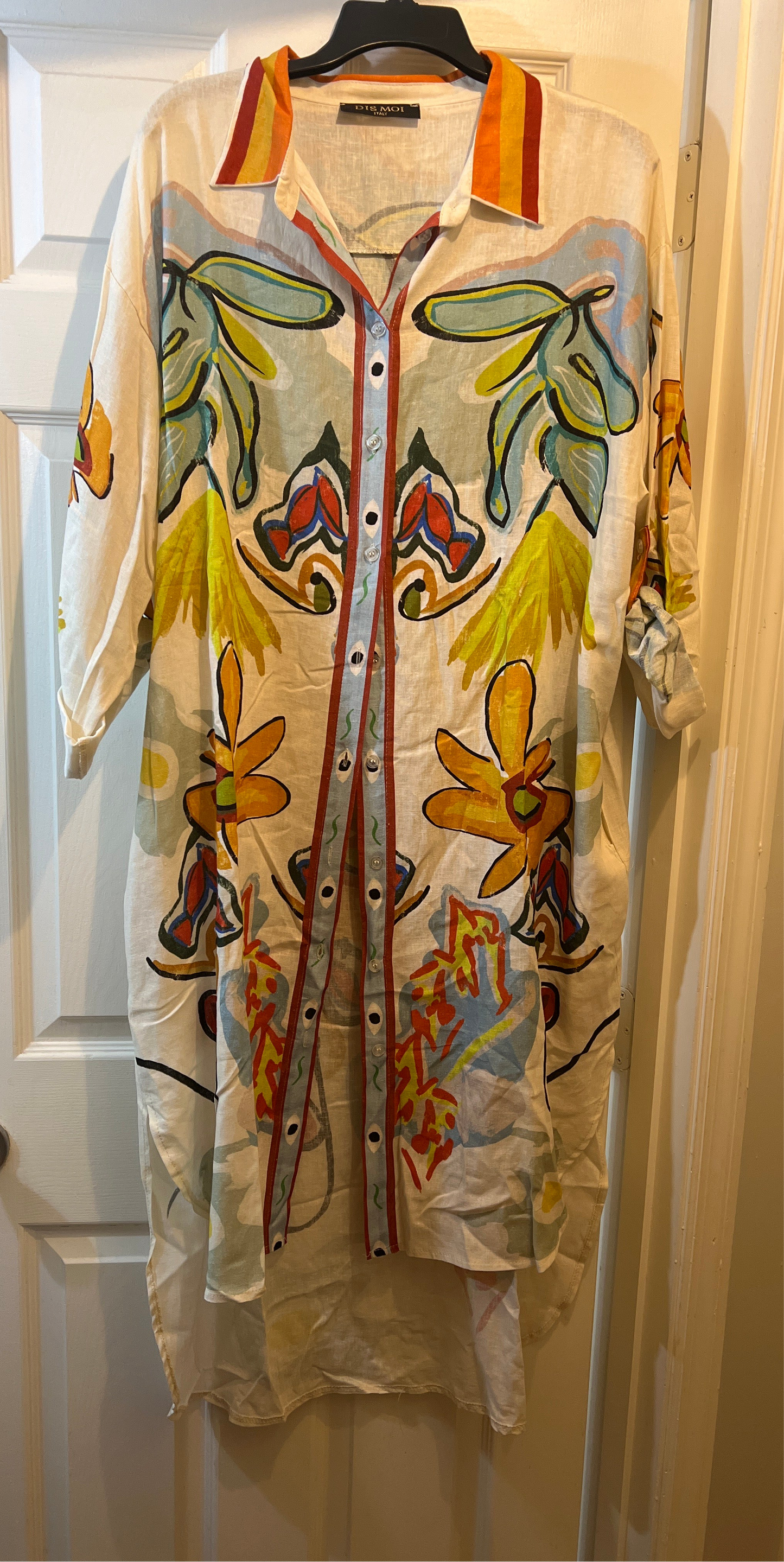 Boho Colorful Print Loose Shirt/Dress in