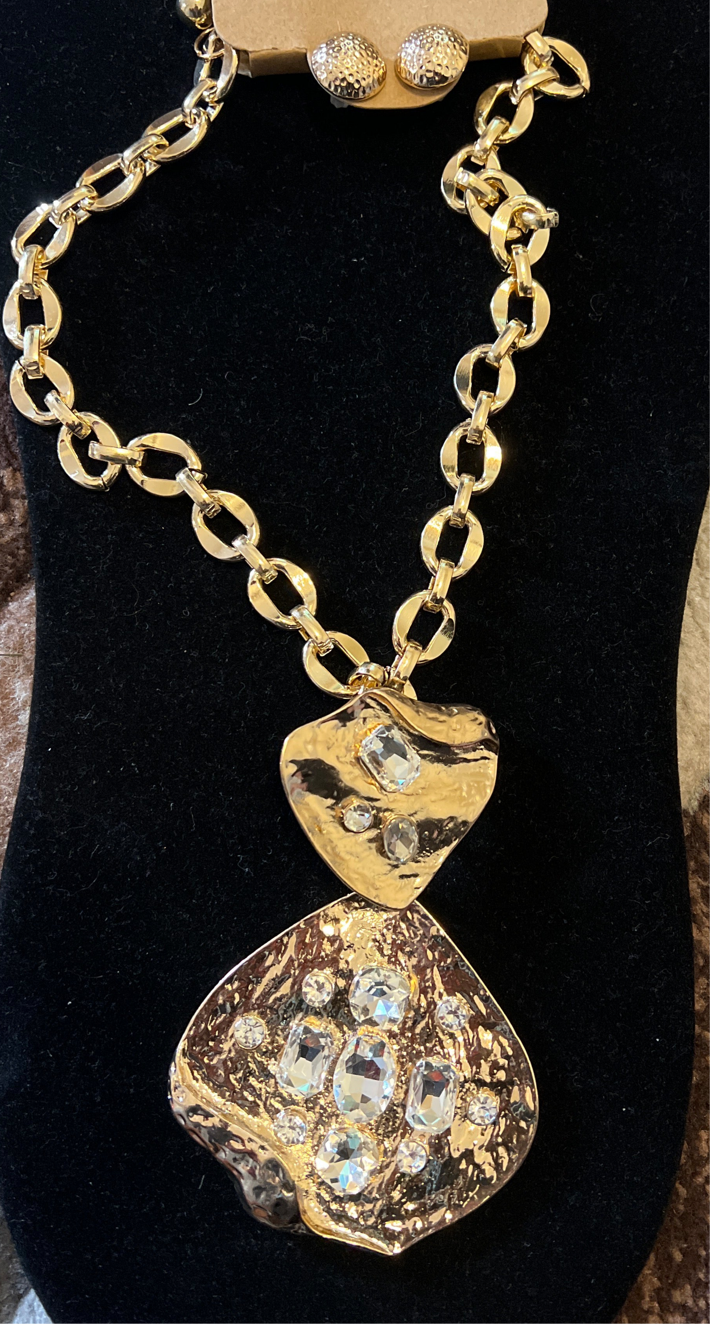 Bugatti Gold Stone Statement Necklace