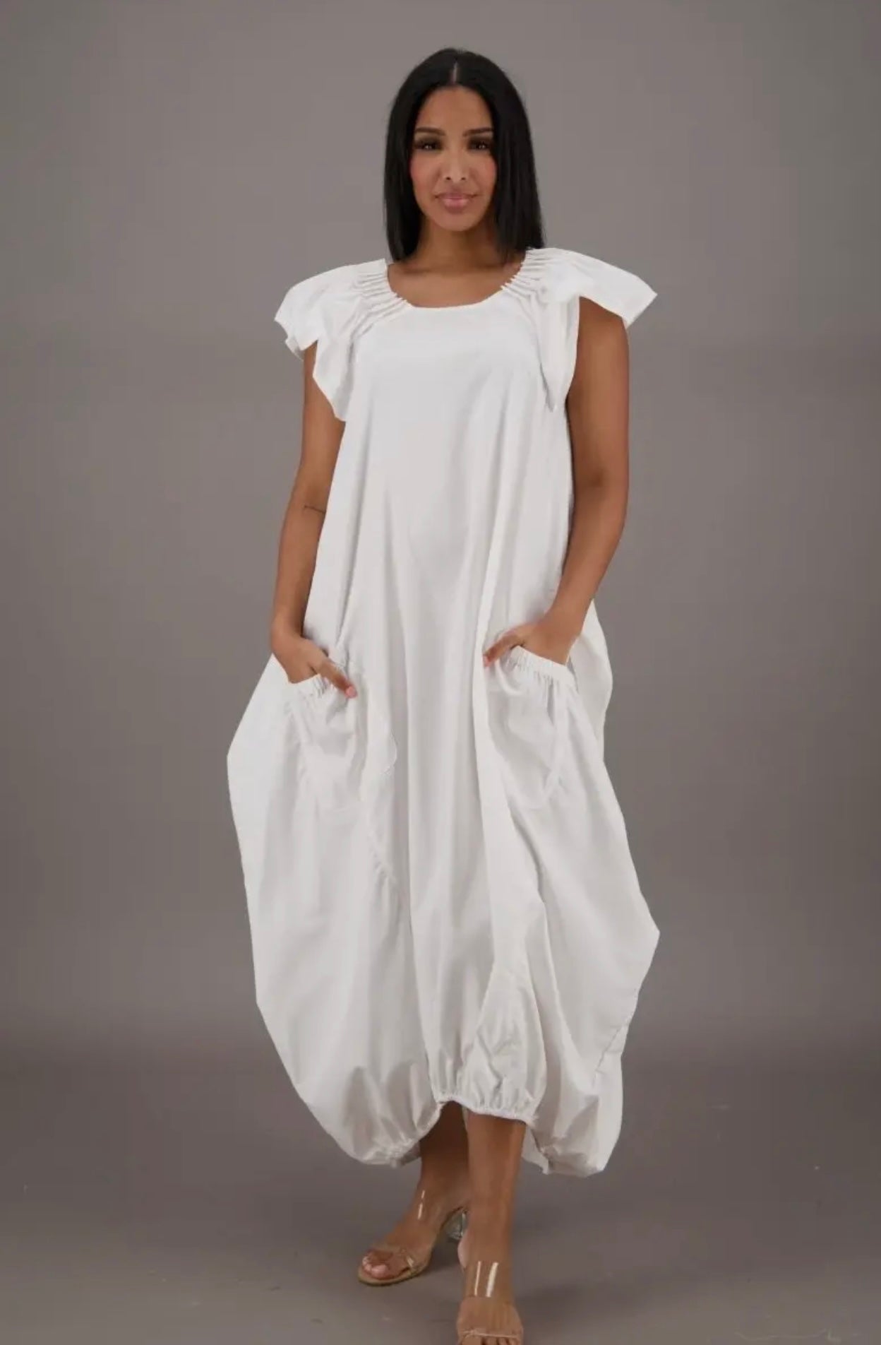 GOOD VIBES BUBBLE DRESS/One Size Dress