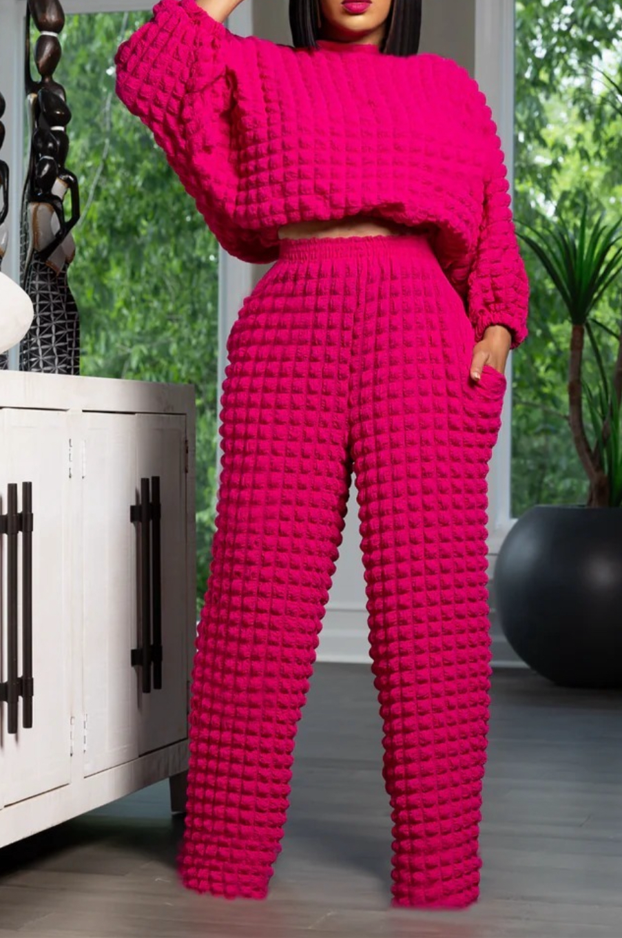 My Bubble 2pc Pant Set_Fuschia XL