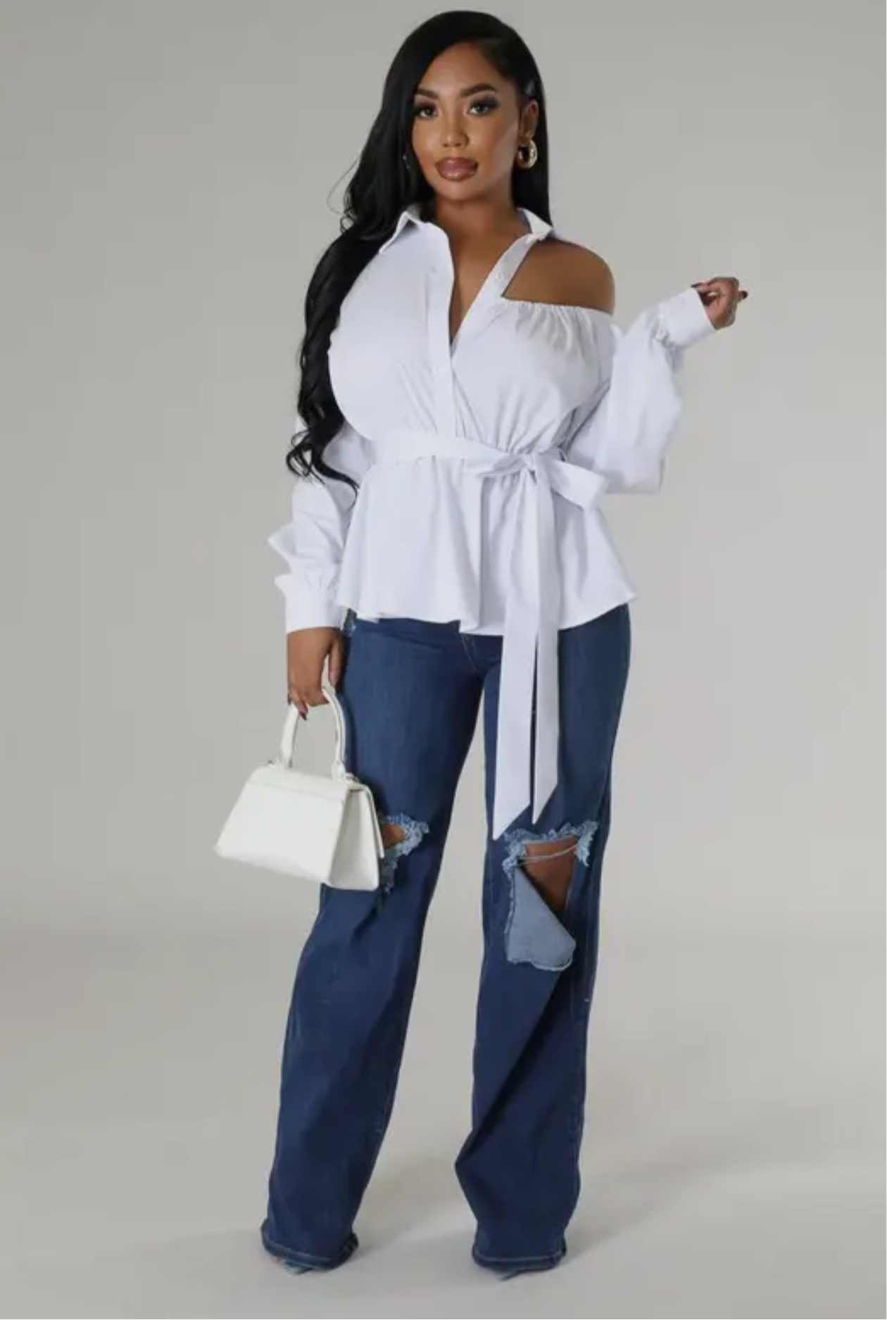 Expose Me Shirt-White_Small Only