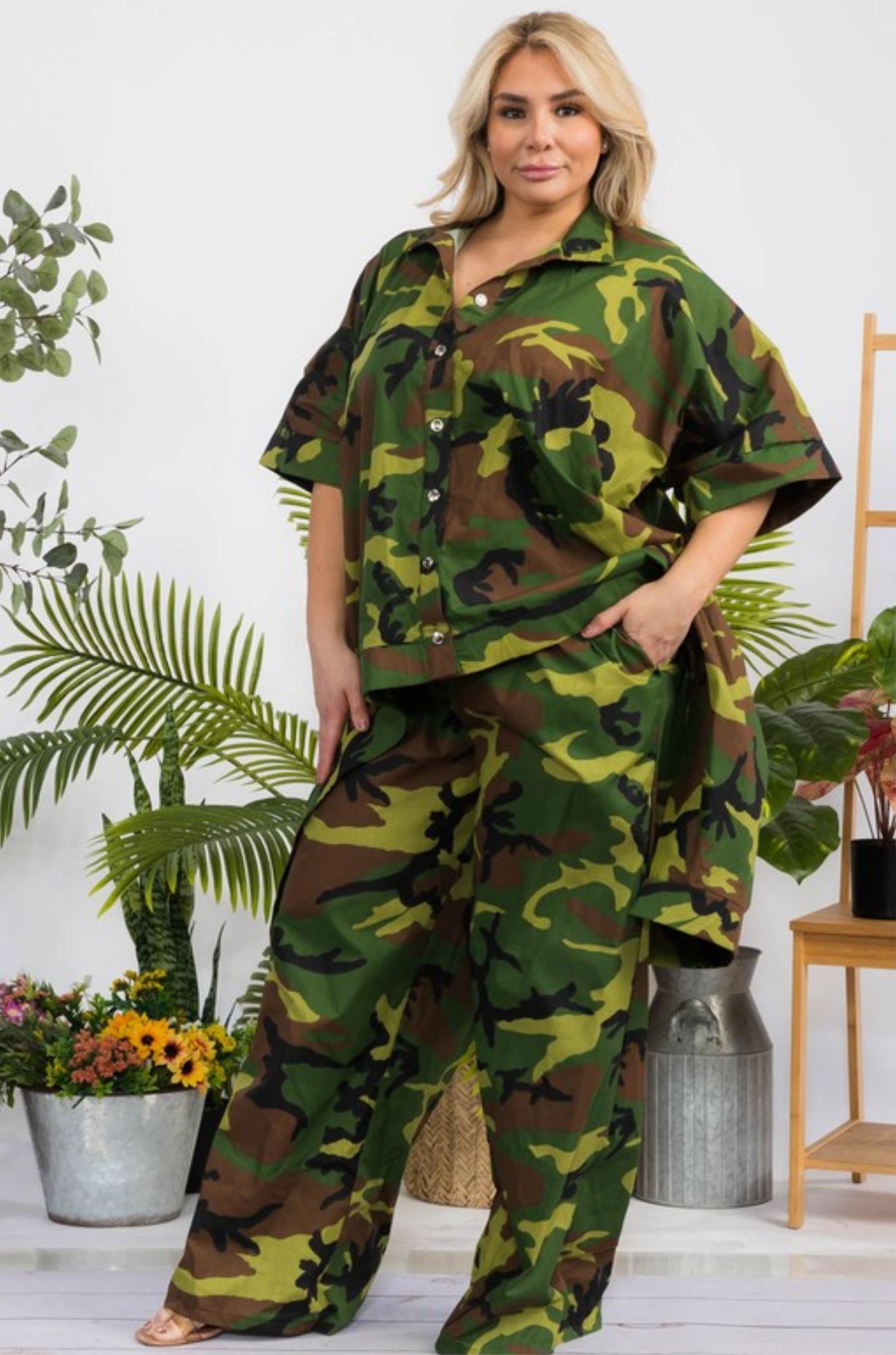 Whiskey Camo 2pc Pant Set