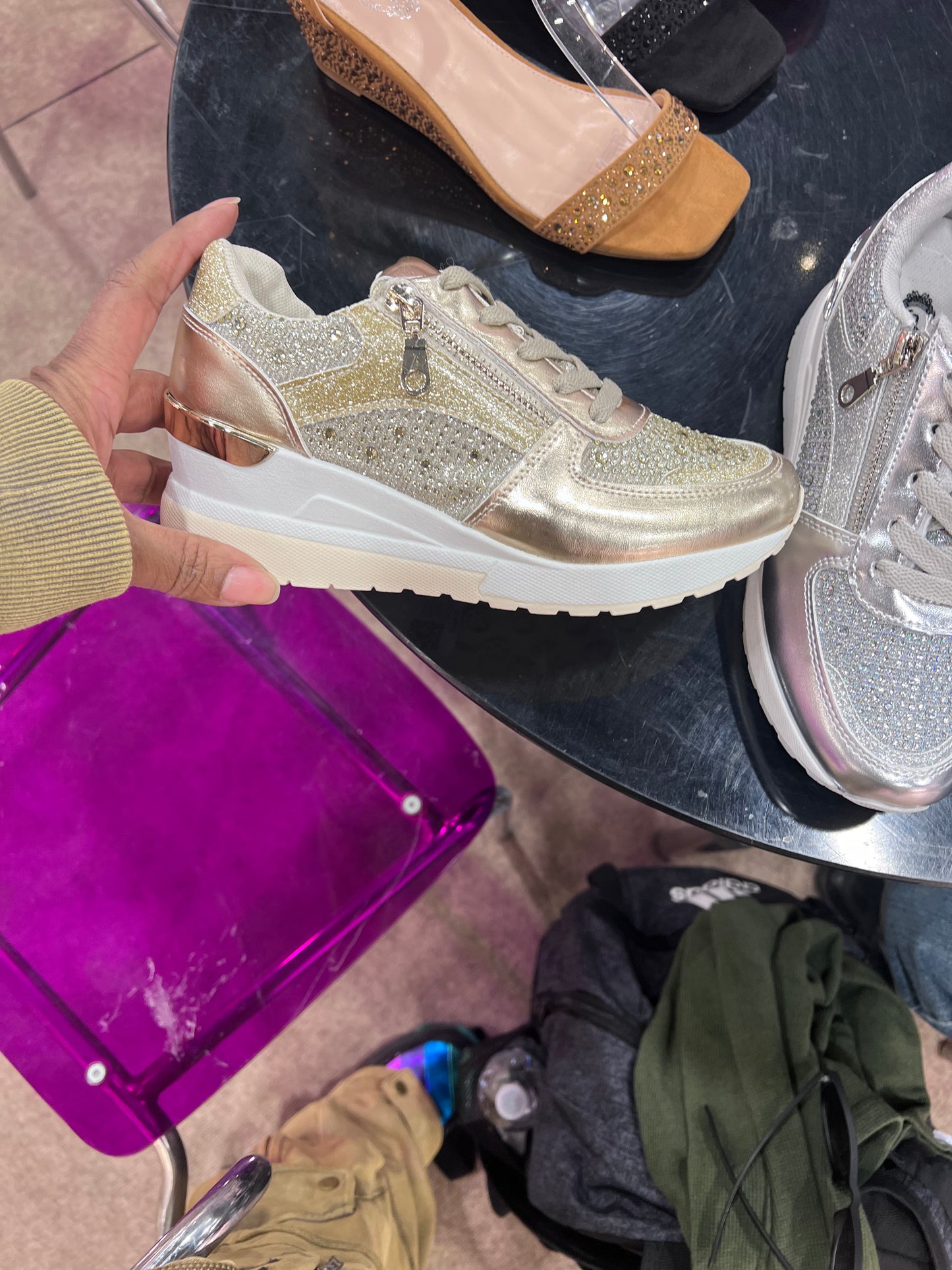 Maxima Metallic Sneaker_Gold