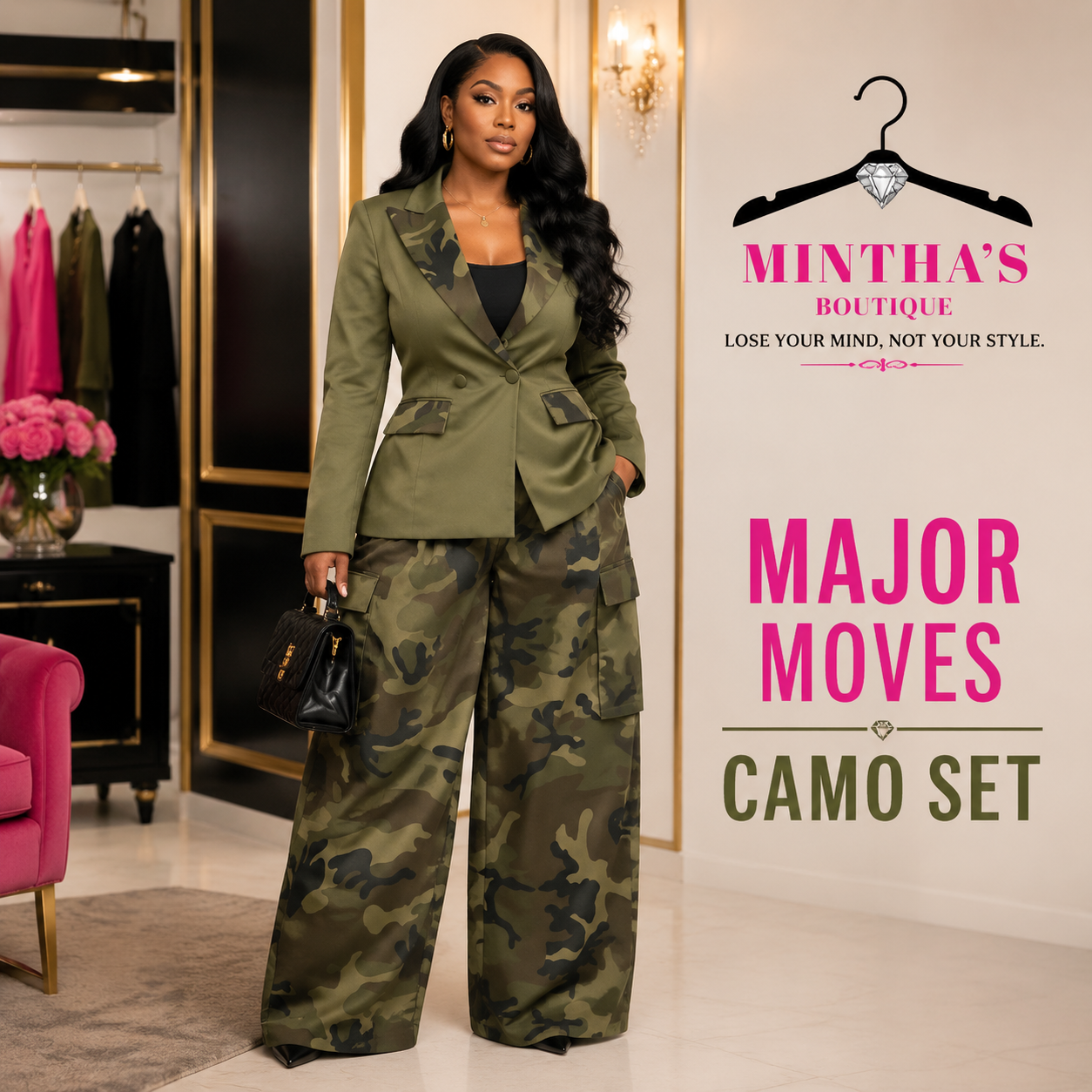 Major Move Camo 2pc Pants Set
