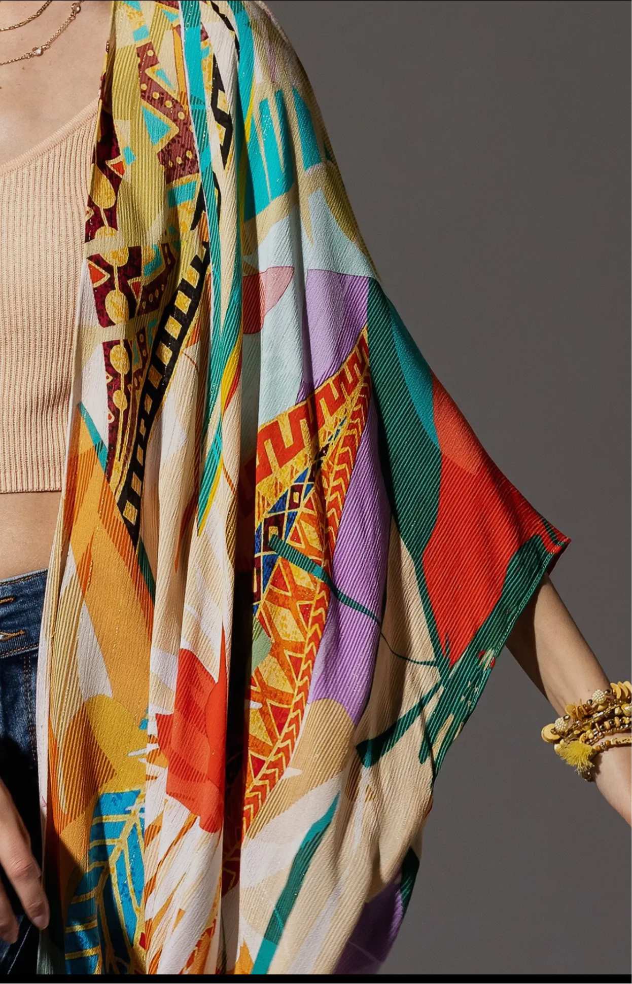 Naked Zebra Tropical Kimono