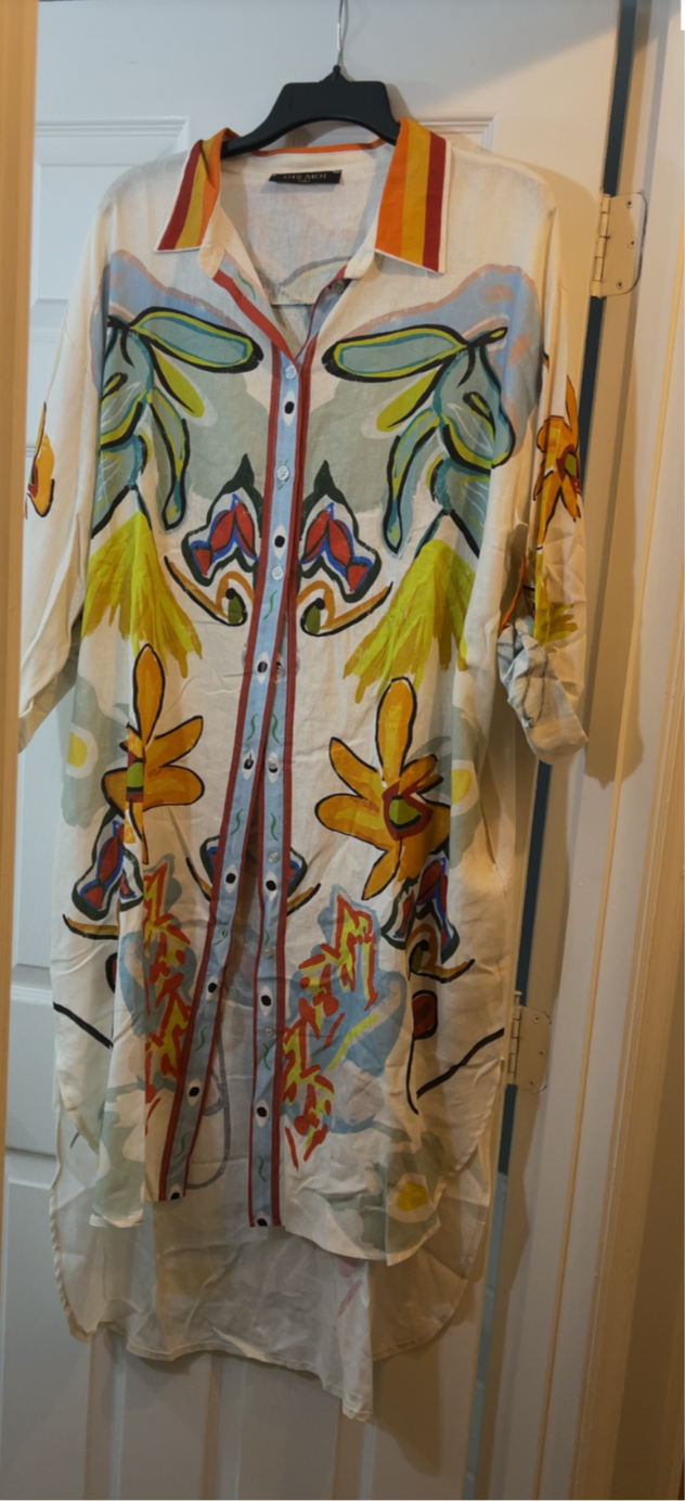 Boho Colorful Print Loose Shirt/Dress in