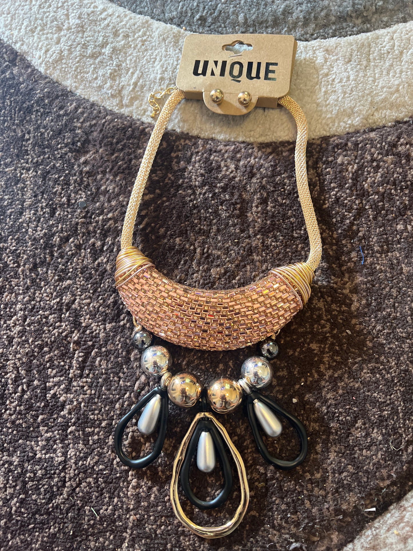 Chico's Vintage Collar Choker Statement Pendant Necklace