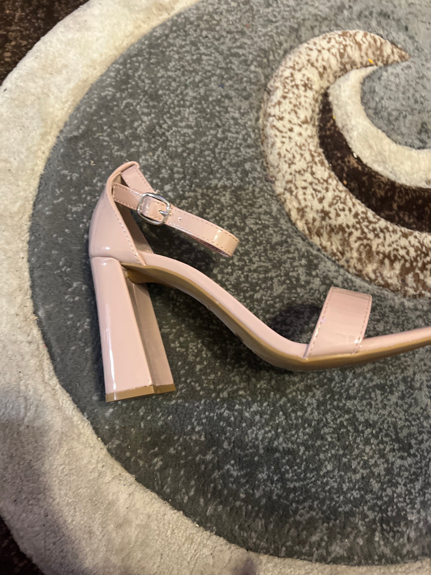 Nude Patent Sandal