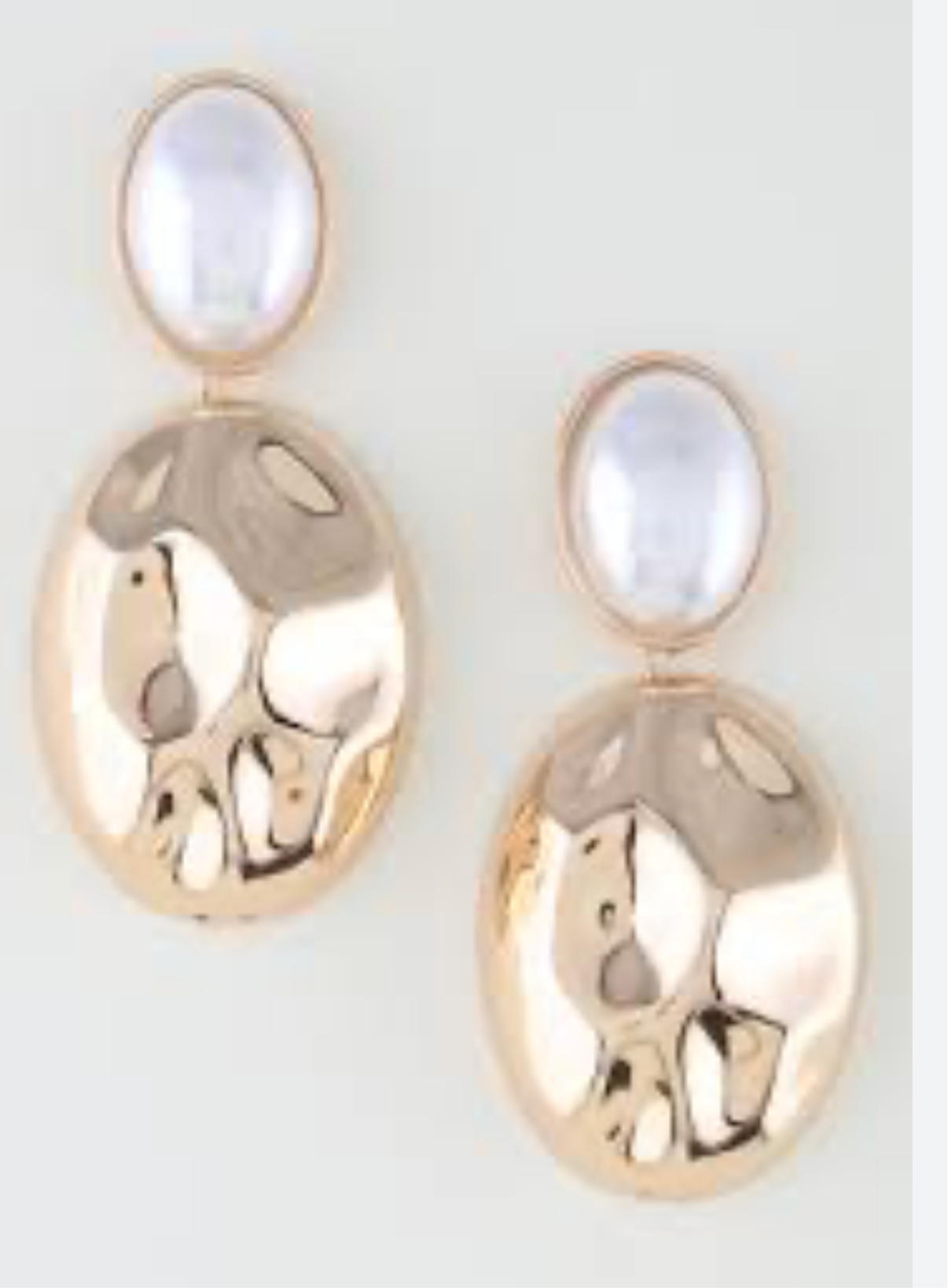 Hammered Dome Drop Earrings