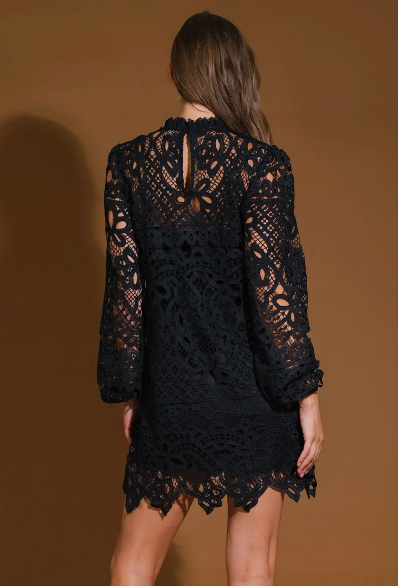 GETTING STARTED WOVEN LACE MINI DRESS