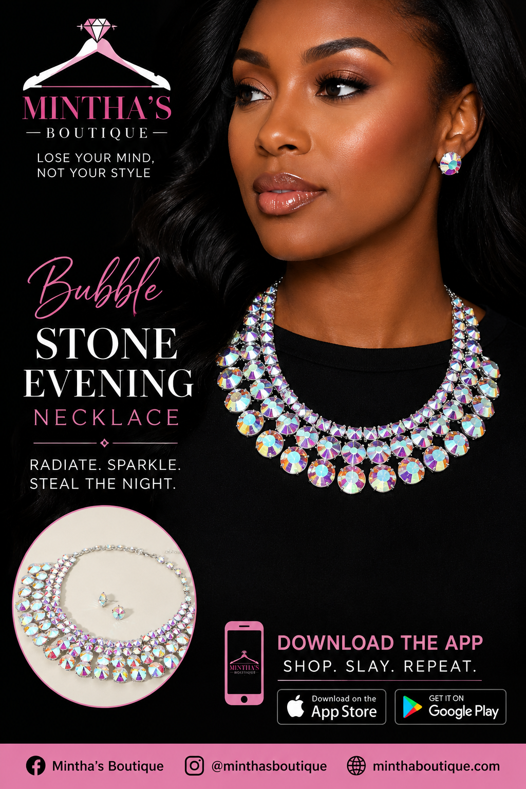 Bubble Stone Necklace