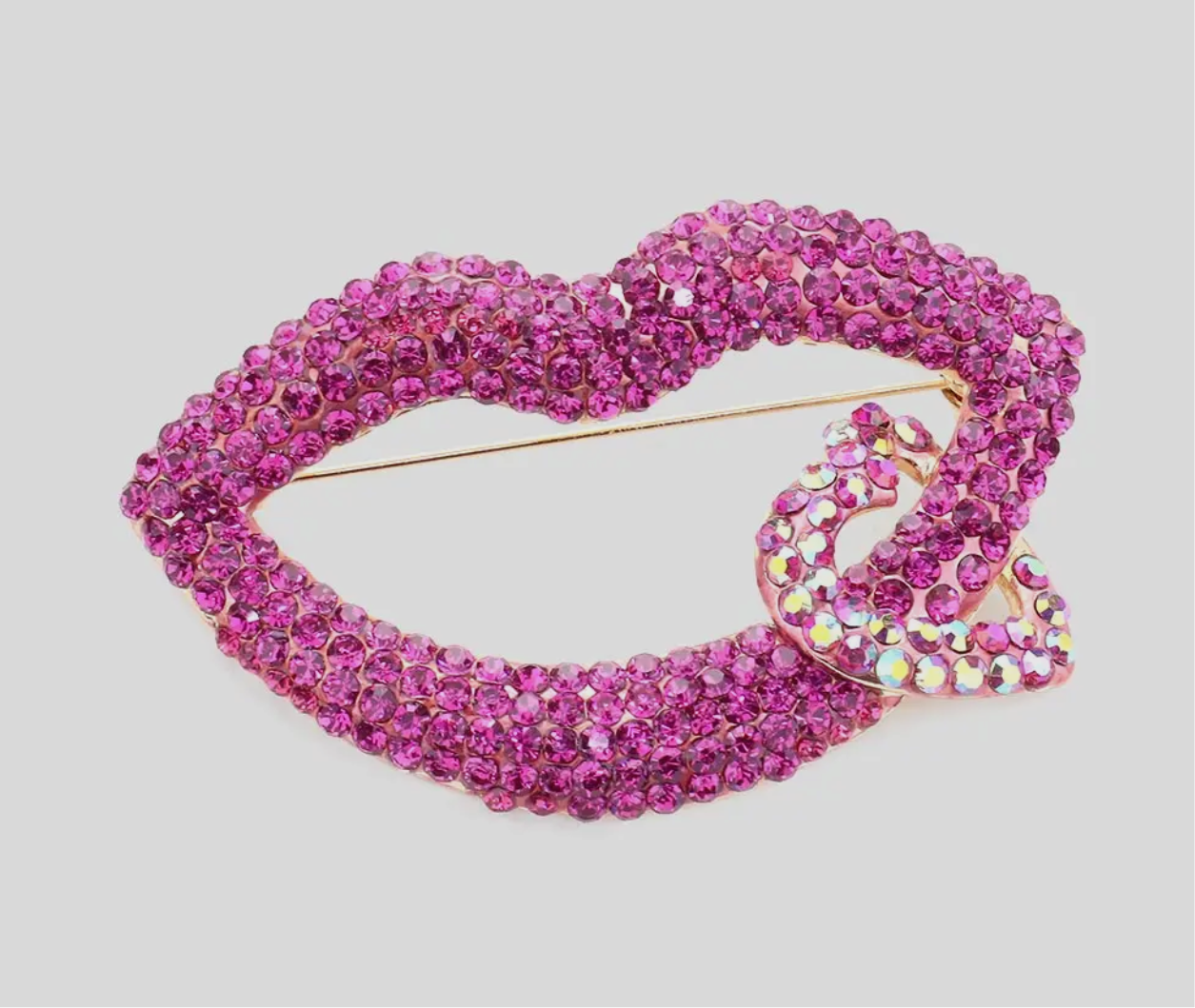Lip Heart Pin Brooch