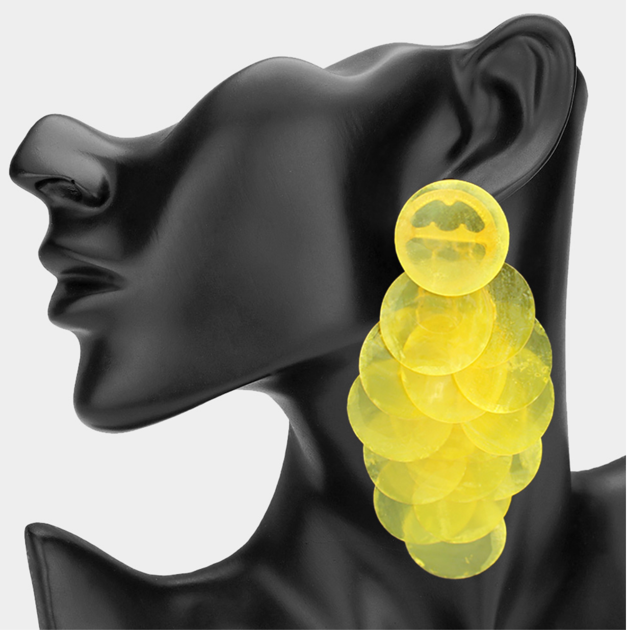 Transparent Colored Resin Chandelier Earrings