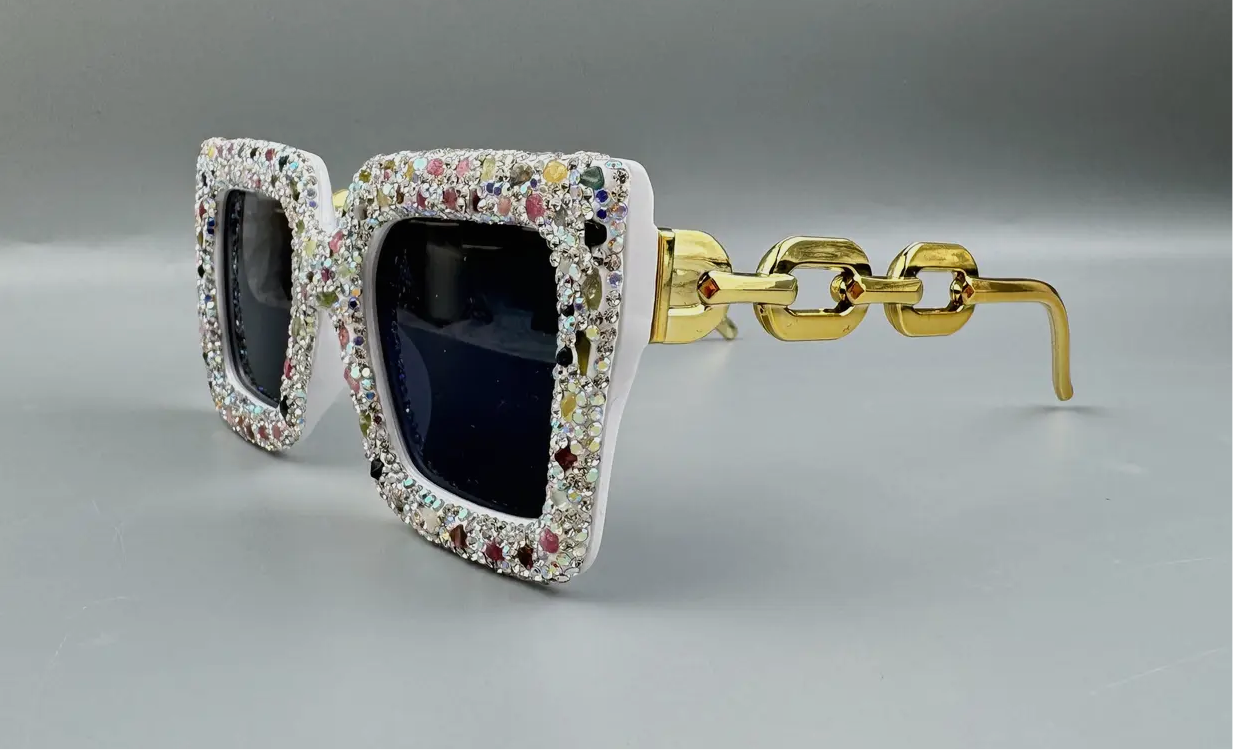 White Bling Sunglasses