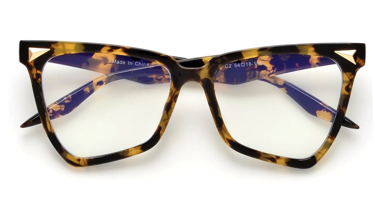 EDGY GEOMETRIC BLUE LIGHT CAT EYE