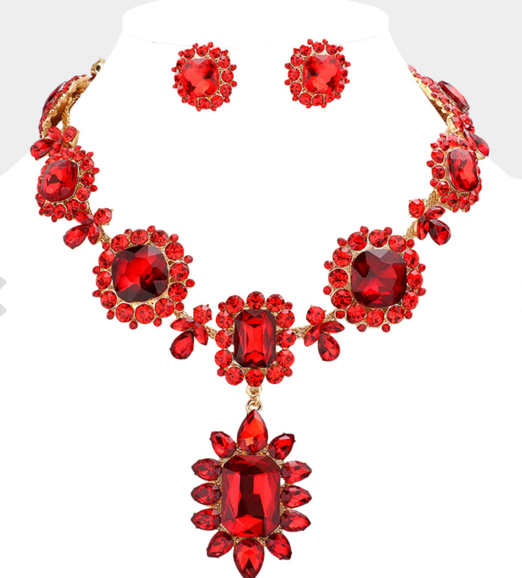 Multi Stone Link Evening Necklace