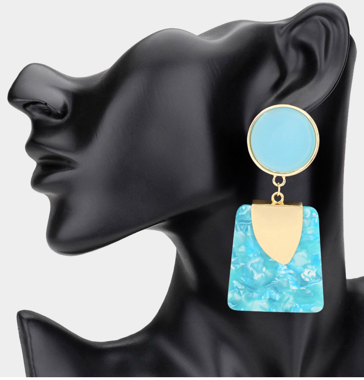 Bold Geometric Drop Statement Earrings