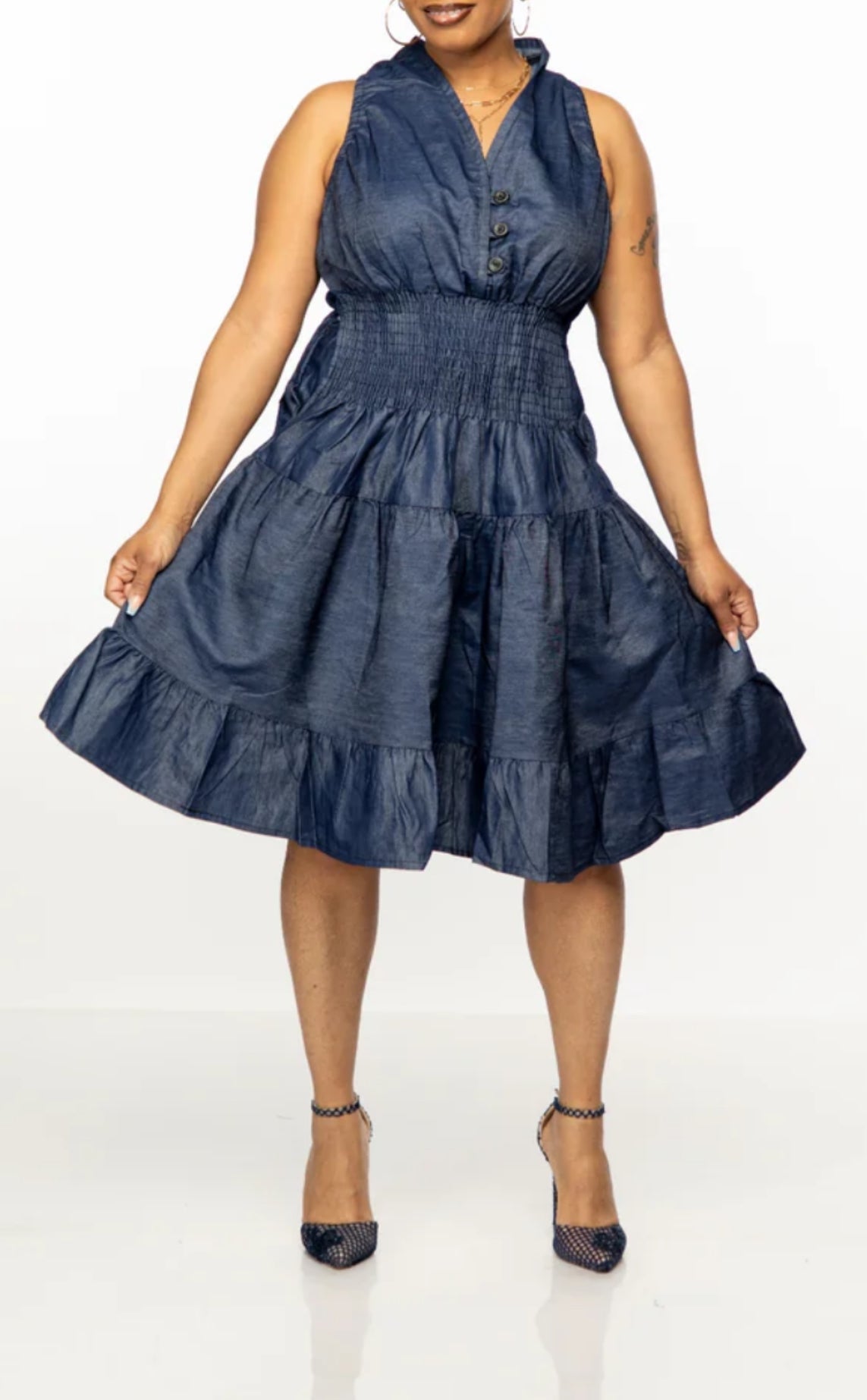Darcy Smocked Bodice MIDI Dress