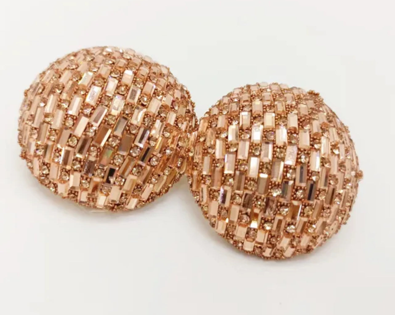 ROSE-GOLD DOME EARRINGS