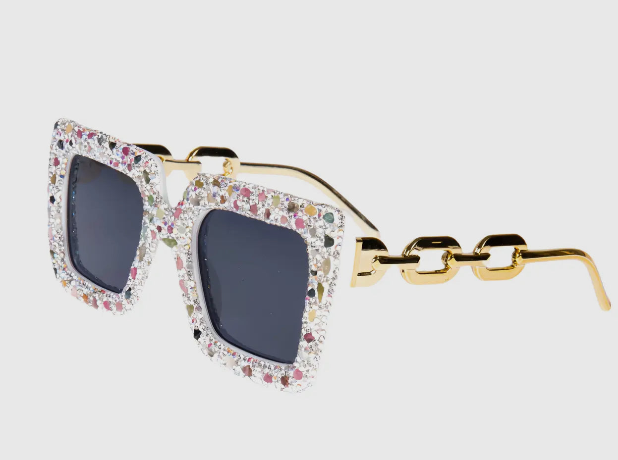 White Bling Sunglasses