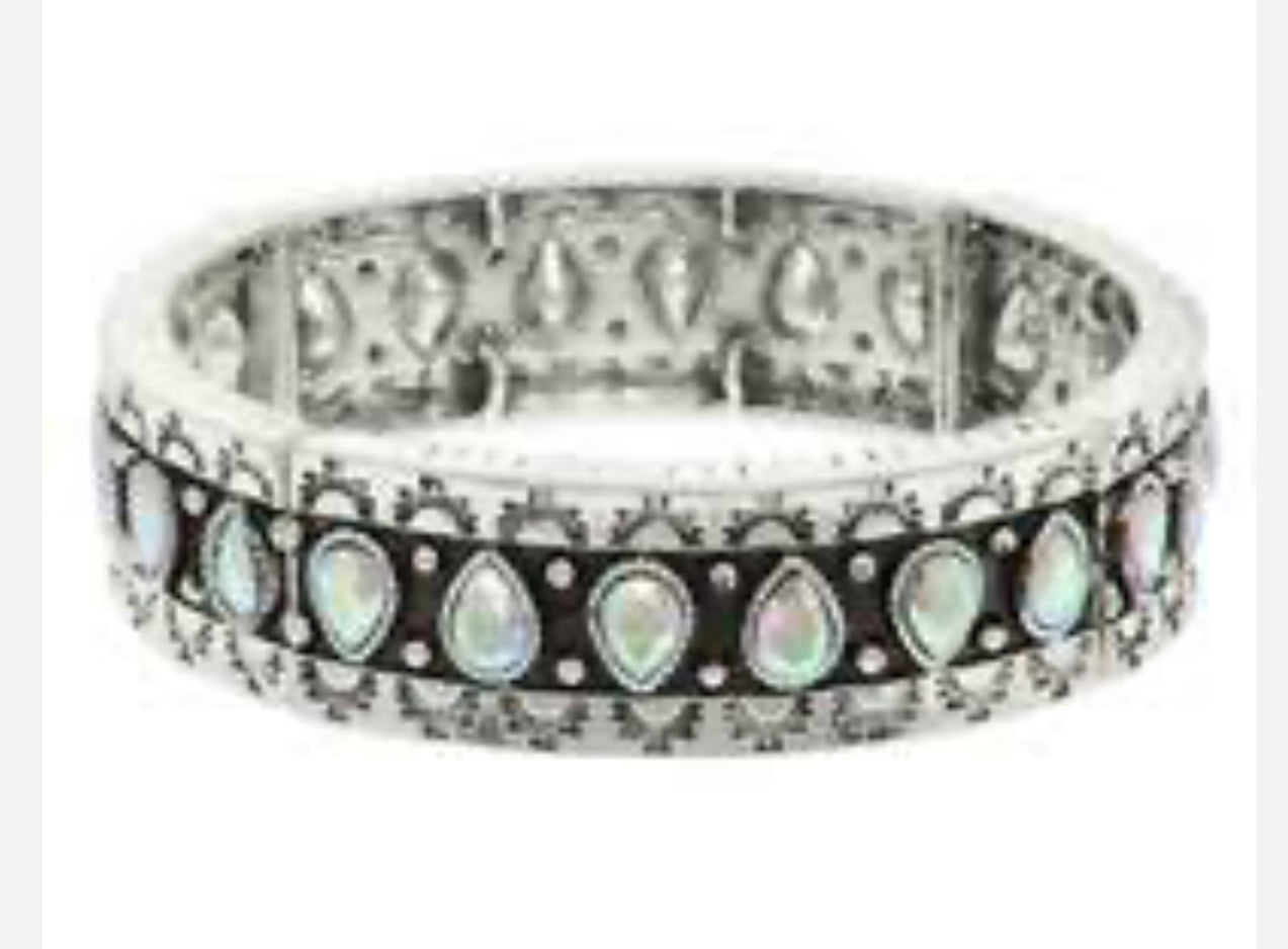 Round Set Rhinestone Bracelet
