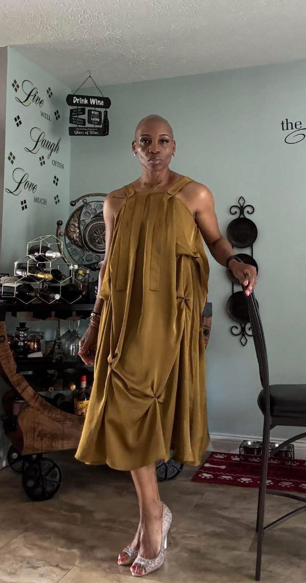 Gather Together Dress - Golden