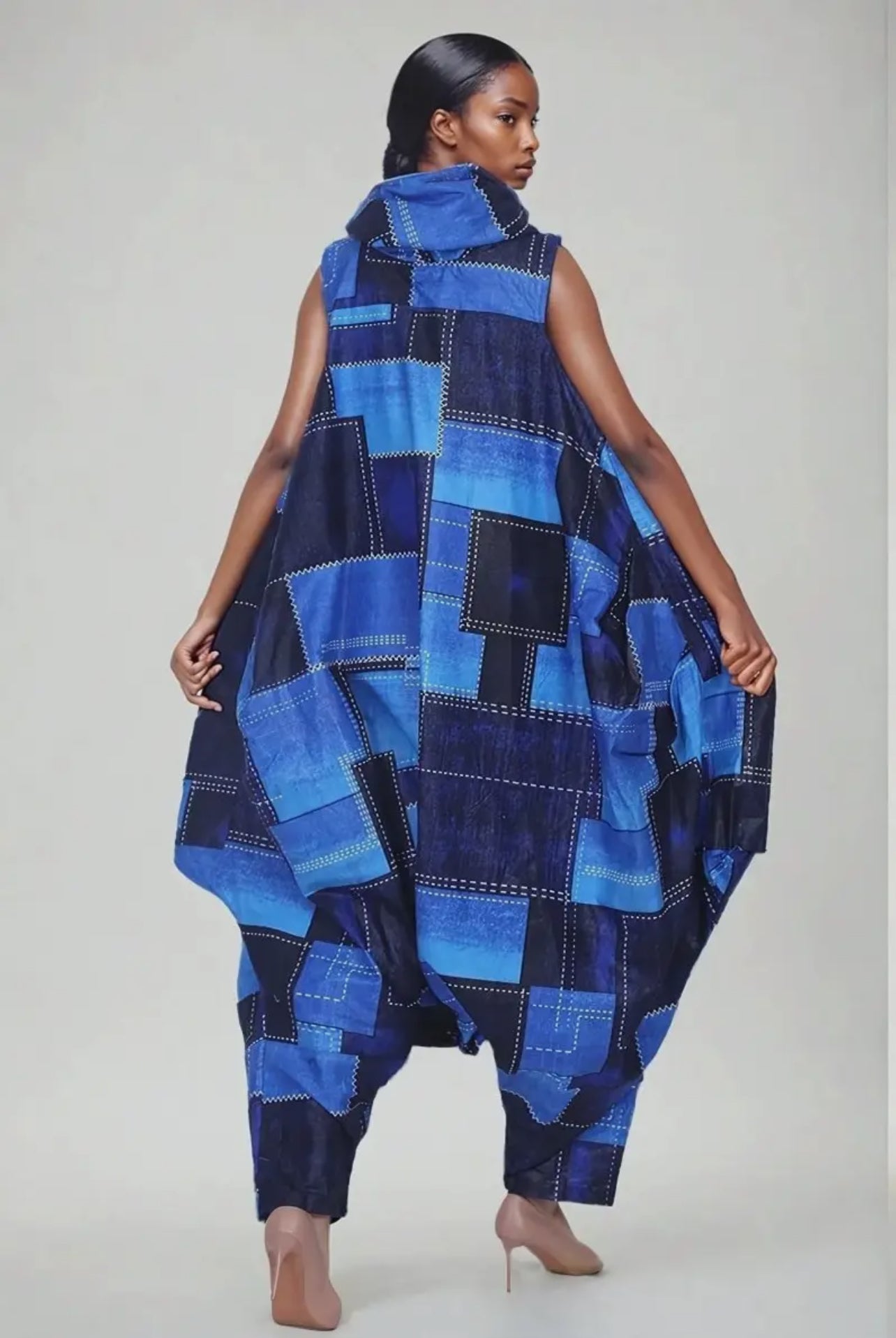 Denim Pattern Jumpsuit