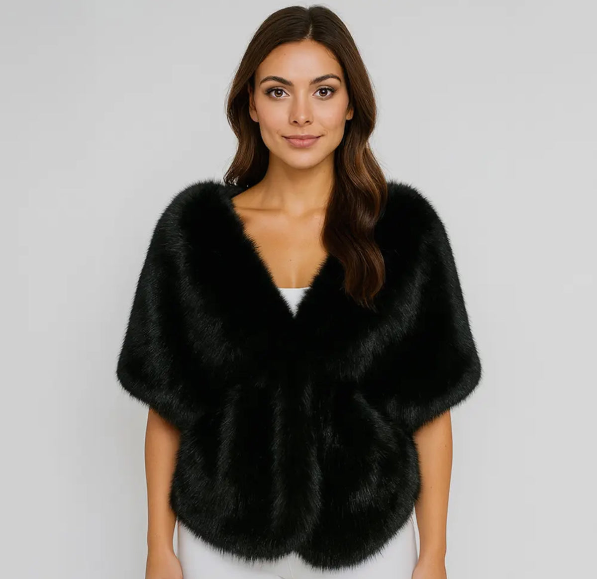 Ruby Red Faux Fur Wrap