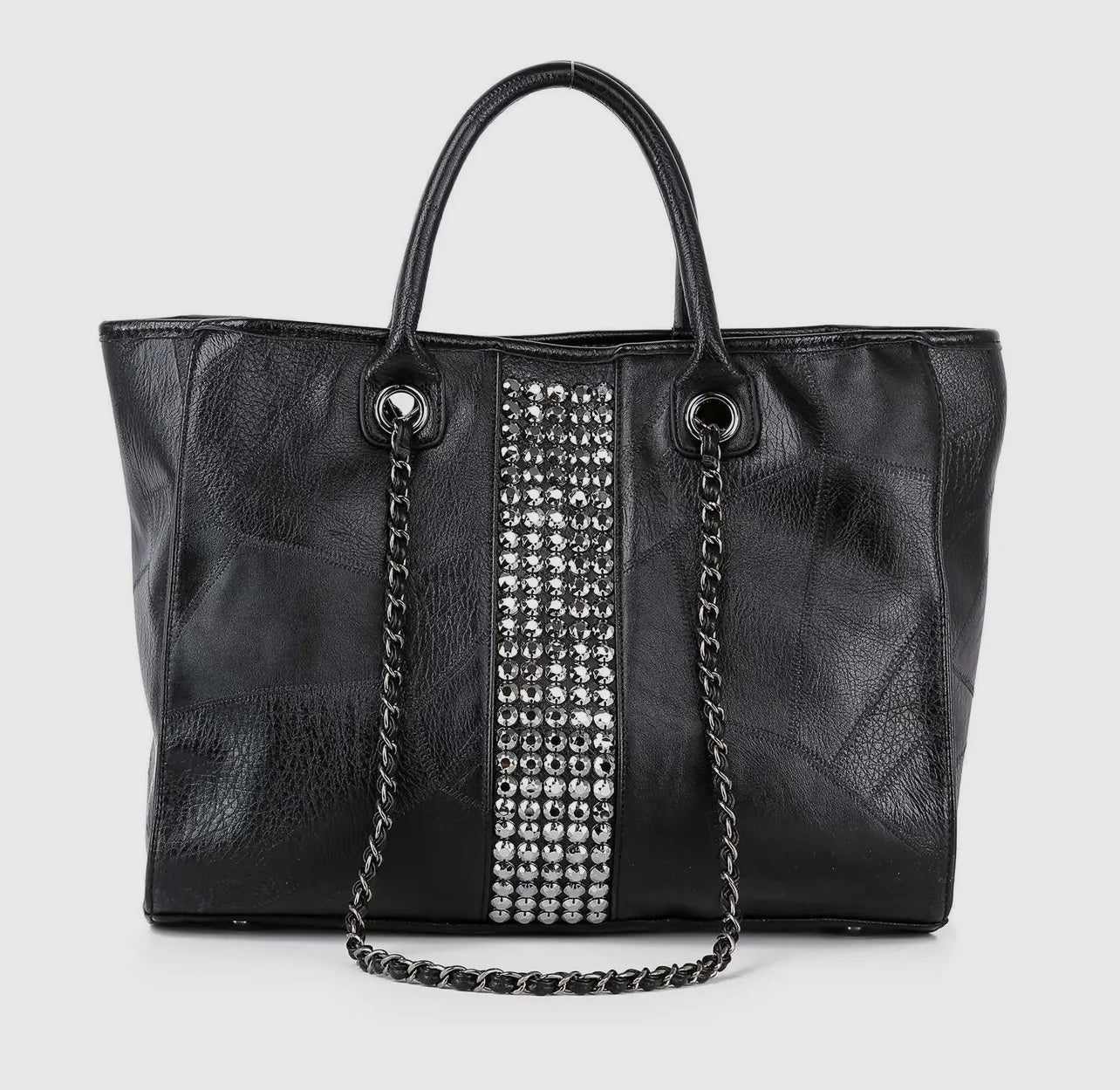 Stunning Rhinestone Accented Tote Handbag
Make a shining