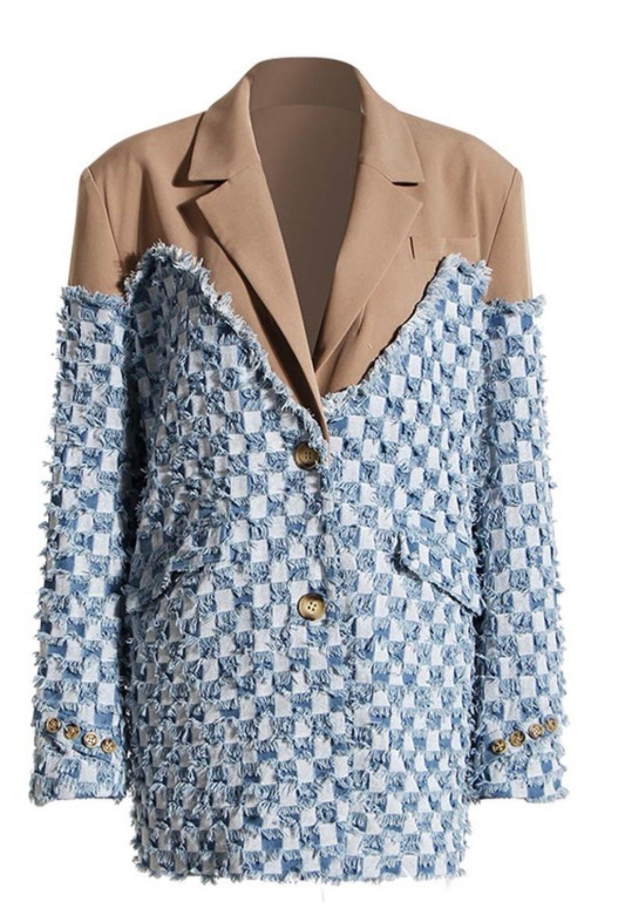Denim + Khaki Blazer
