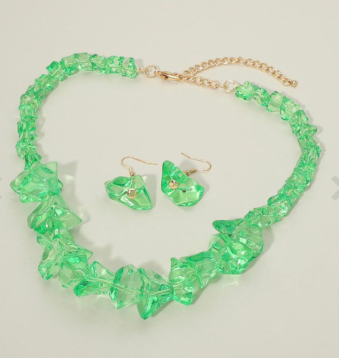Chunky Resin Pebble Statement Necklace