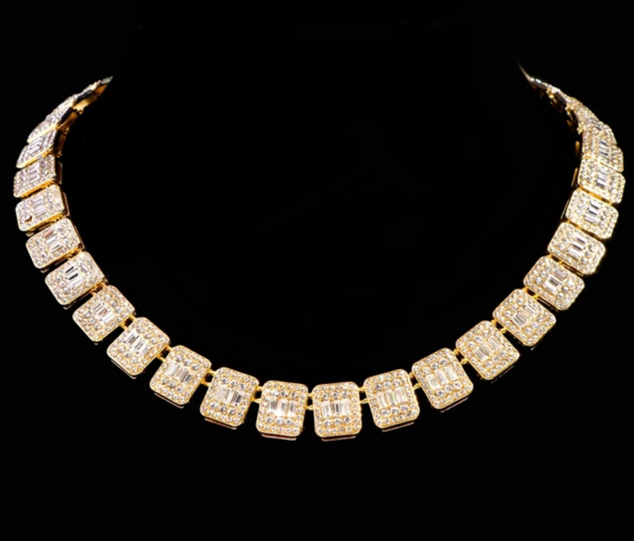 Iced Out Bling Baguette Cuban Link