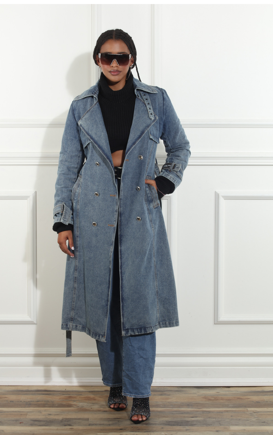 Blueberry Denim Maxi Jacket