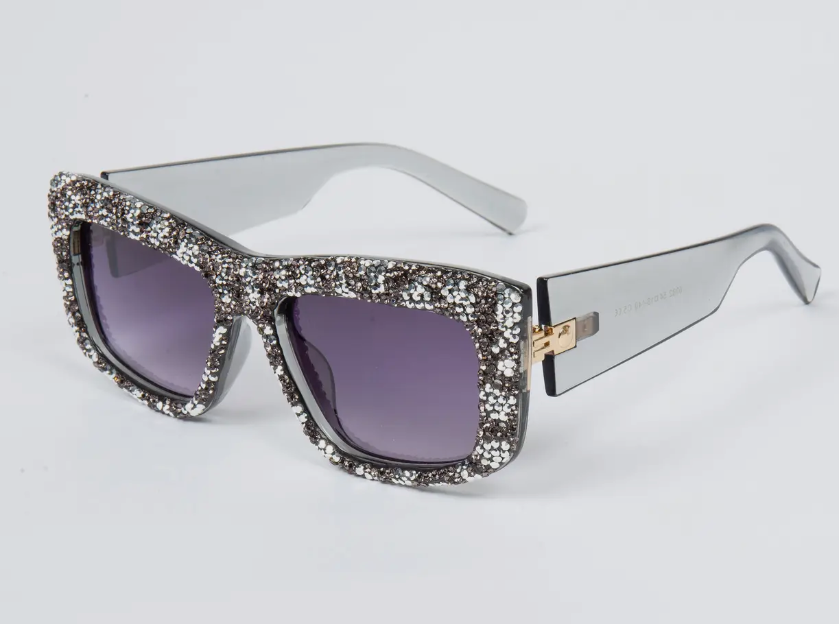 GrayLeopard Rhinestone Sunglasses G0549