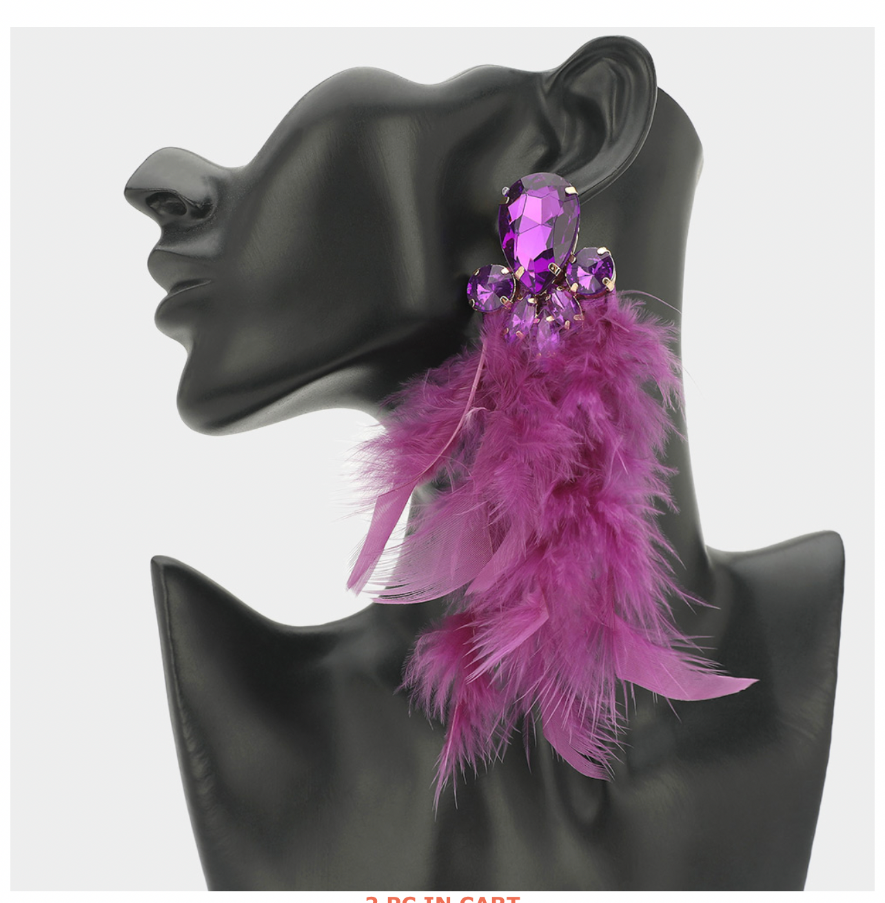 Feather Drama Earrings_Purple