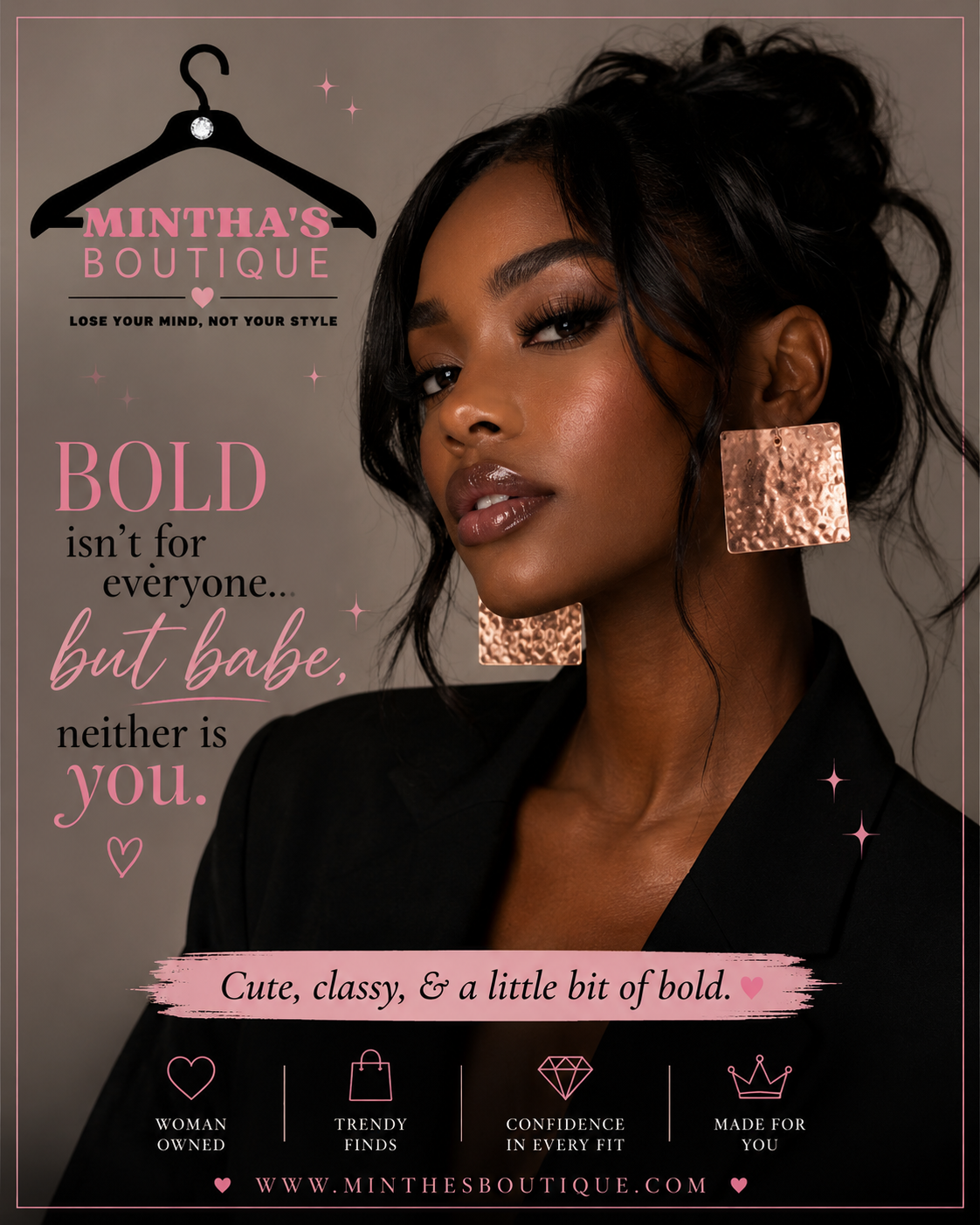 Bold Textured Square Earrings
