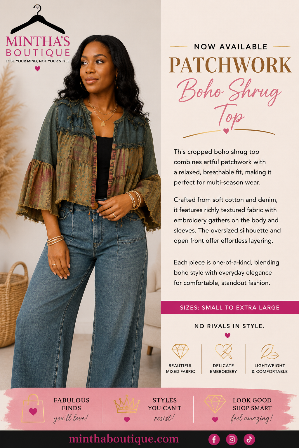 Cropped Boho Shrung