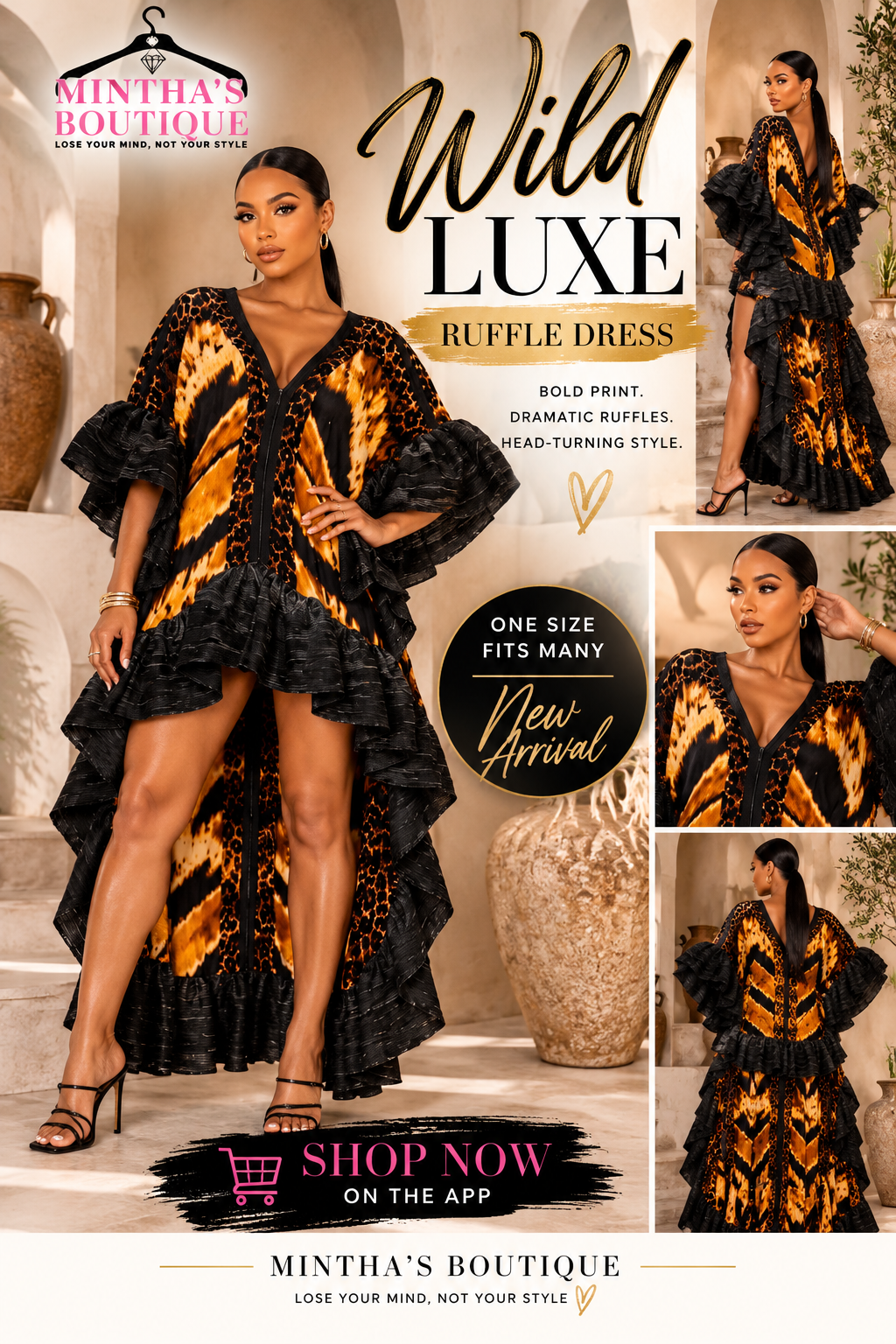 Wild Luxe Ruffle Dress