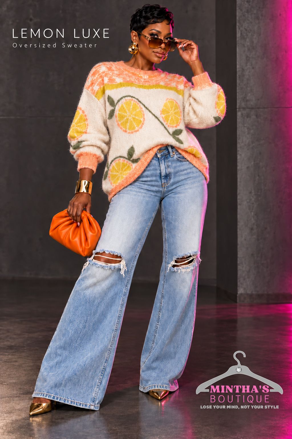 π Lemon Luxe Oversized Sweater