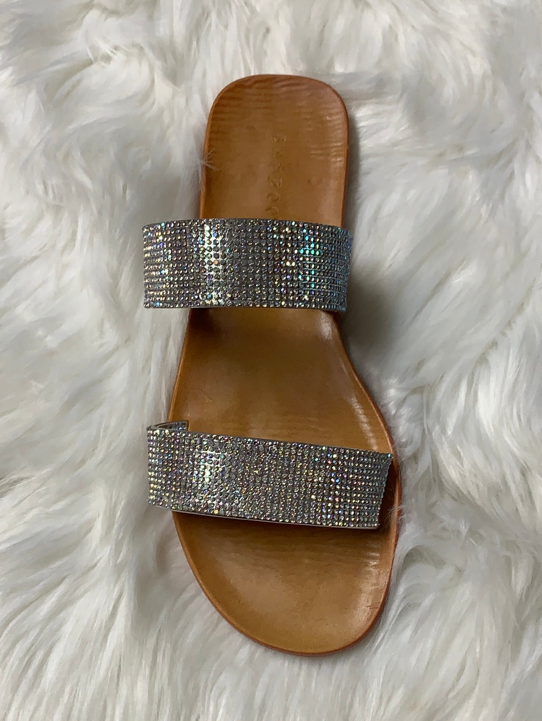 Two Strap AB Rhinestone Sandal _8.5