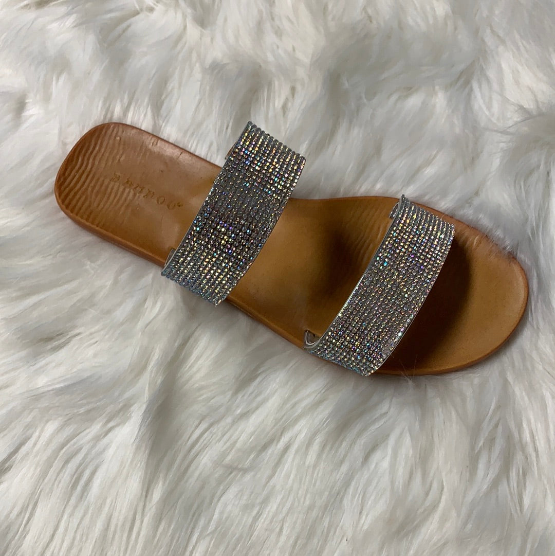 Two Strap AB Rhinestone Sandal _8.5