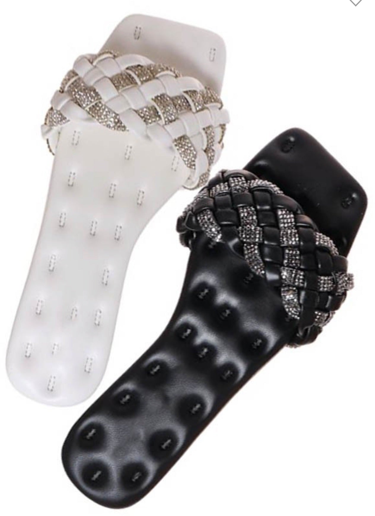White Dreamy Flat Bling Sandal