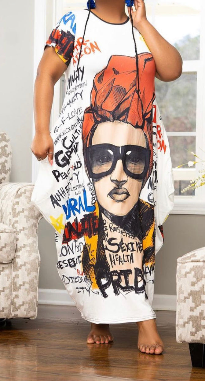 Graffiti Sista Maxi Dress