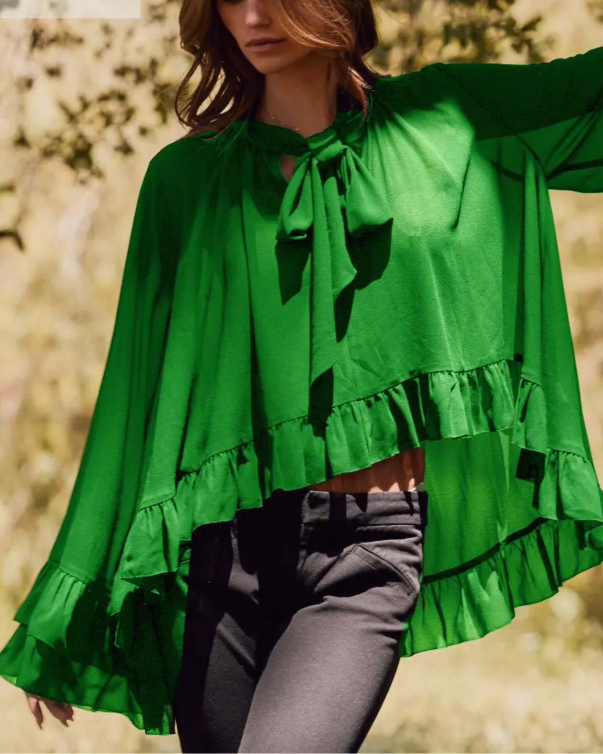 Tiff Ruffle Chiffon Layered Blouse