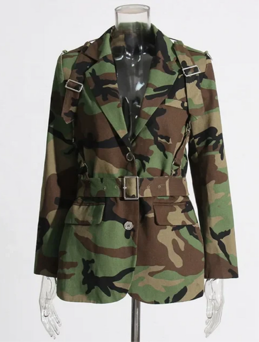 Luxe Camo Military Jacket