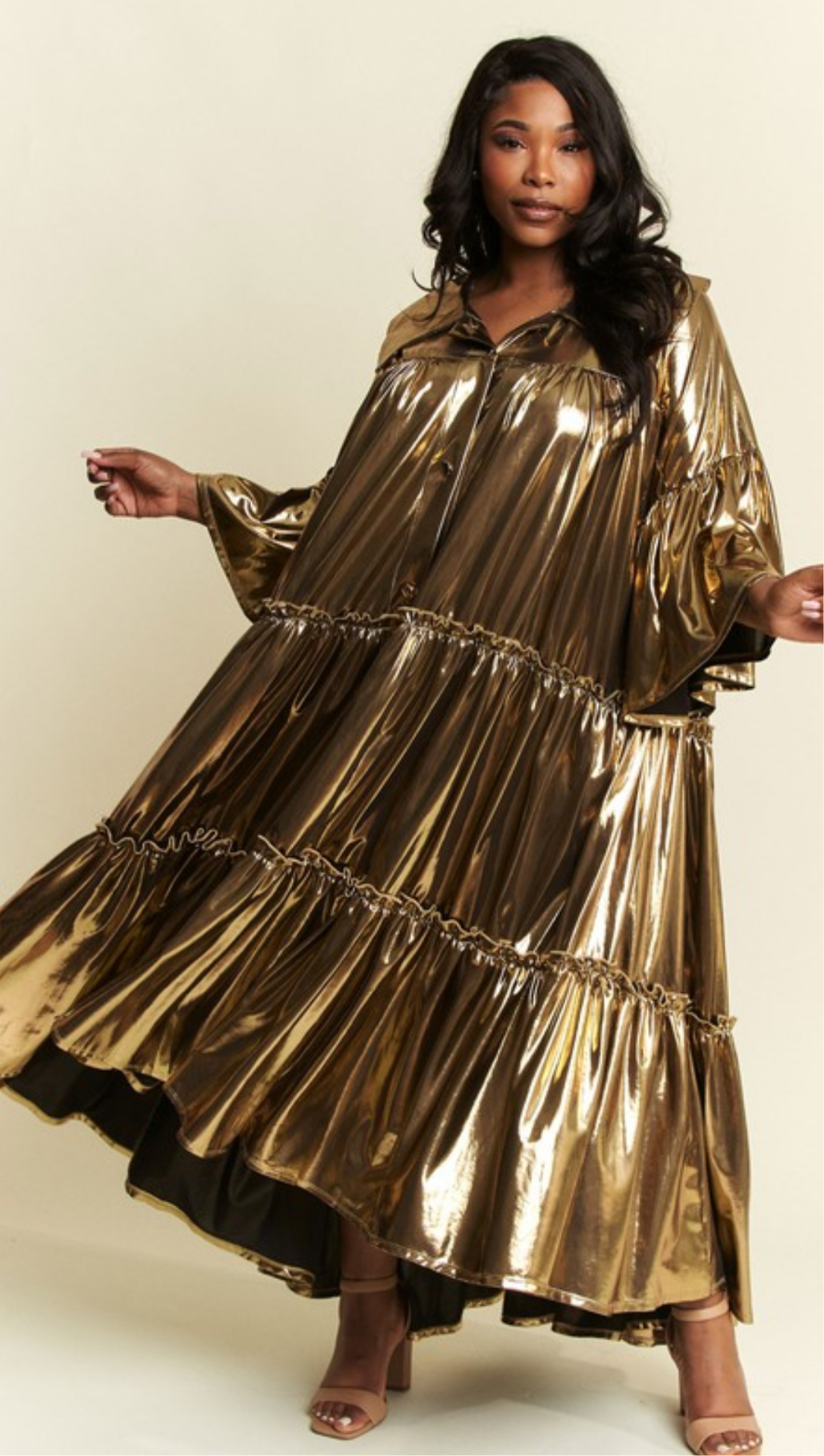 Gold Foil Dressy Dress