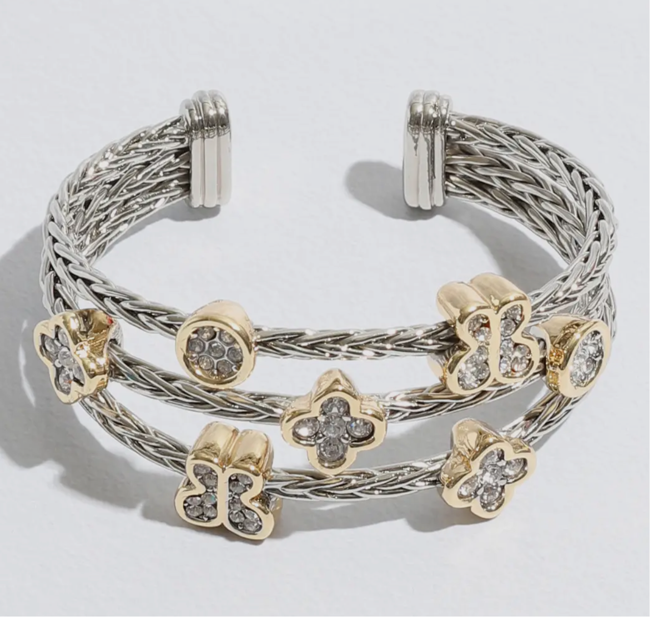 Triple Stack Emblem Bracelet